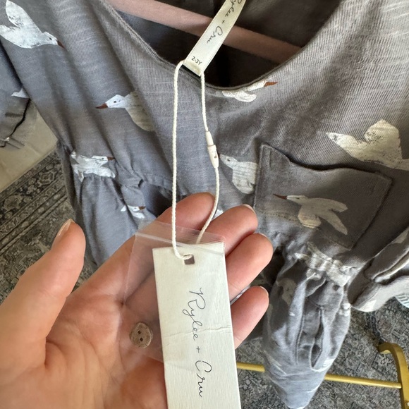 Rylee +cru size 2/3 dress. soft material. Button back. Stretch . Fits like 3t - Picture 2 of 3